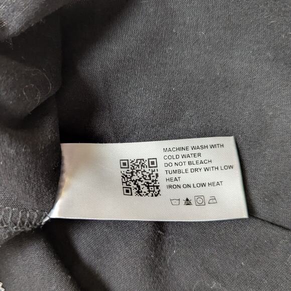 Cider Short Sleeve Cropped Butterfly T-Shirt Black and White Size M - Picture 6 of 13